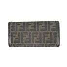 Fendi Zucca Canvas Continental Snap Wallet