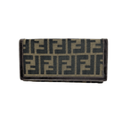 Fendi Zucca Canvas Continental Snap Wallet