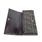 Fendi Zucca Canvas Continental Snap Wallet