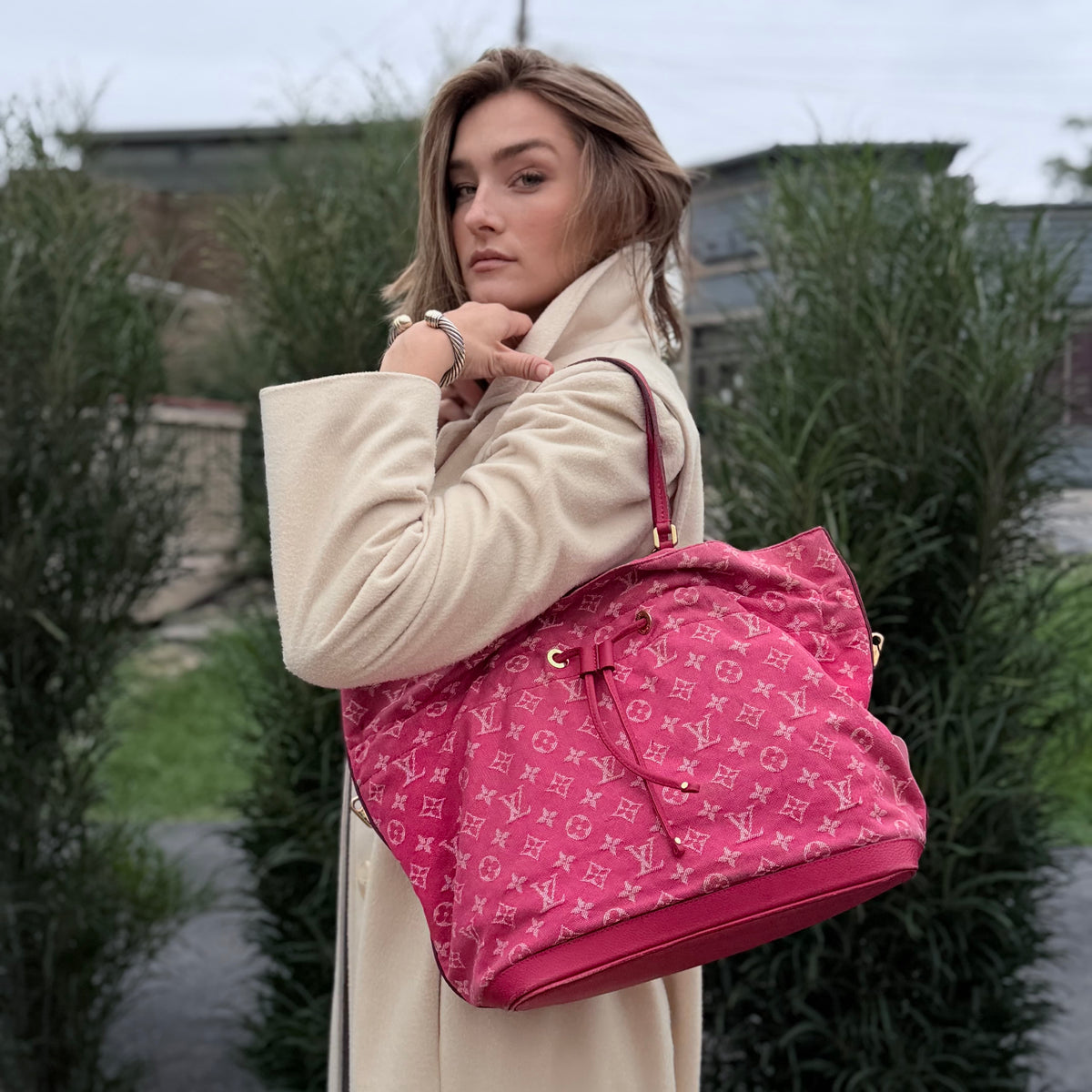 Louis Vuitton Monogram Denim Noeful Bucket Tote