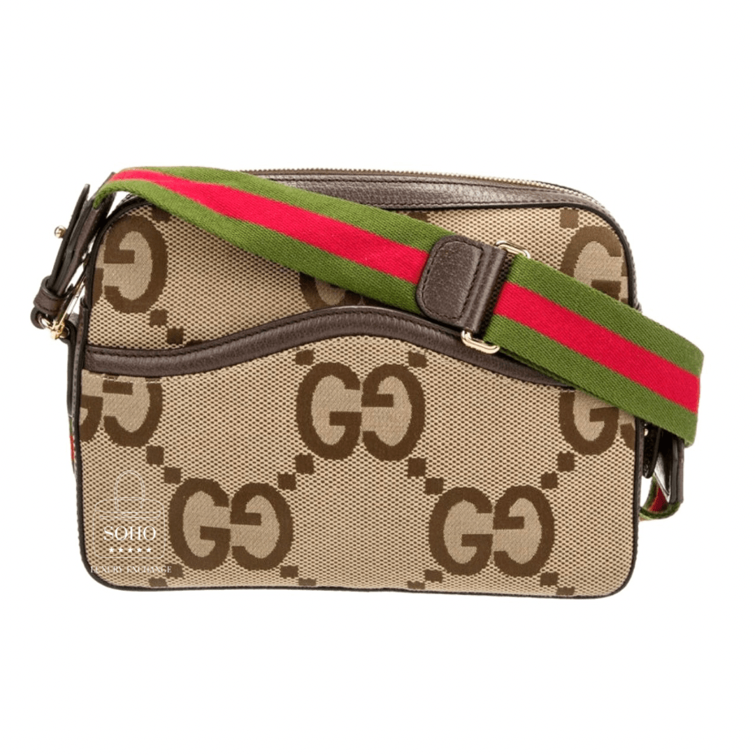 Gucci Jumbo GG Web Messenger Bag