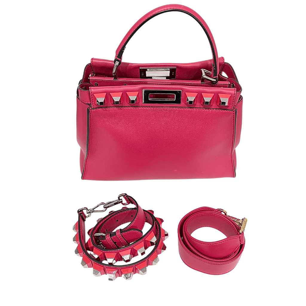 Fendi Medium Studded Peekaboo Handle Bag