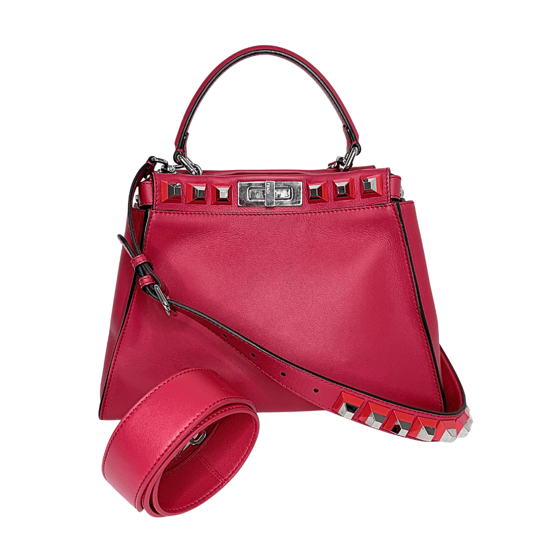 Fendi Medium Studded Peekaboo Handle Bag
