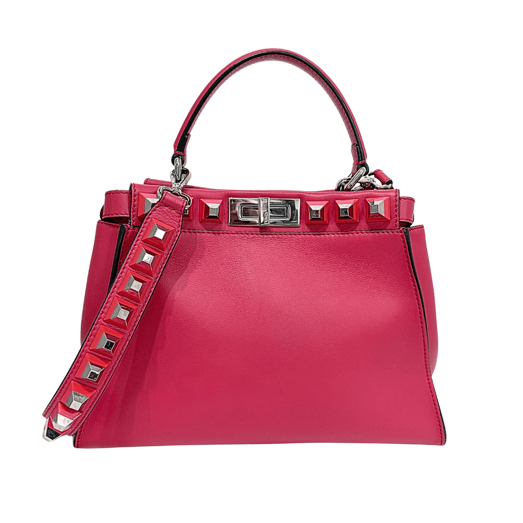Fendi Medium Studded Peekaboo Handle Bag
