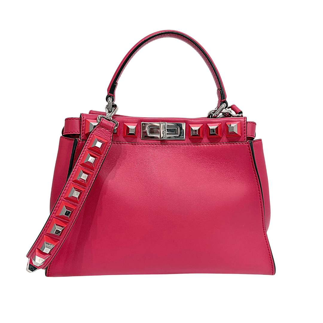 Fendi Medium Studded Peekaboo Handle Bag