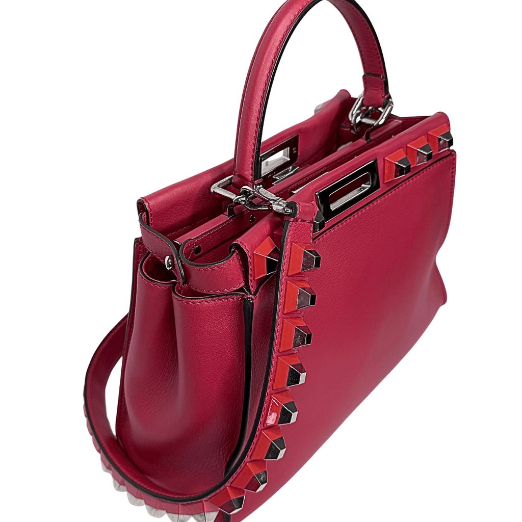 Fendi Medium Studded Peekaboo Handle Bag