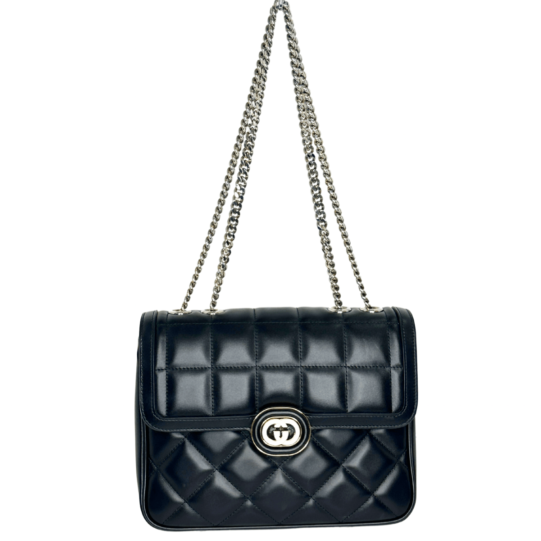 Gucci Interlocking G Small Quilted Leather Deco Bag
