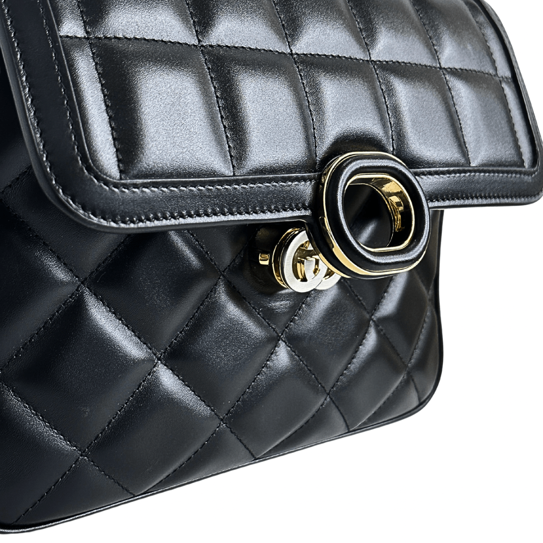 Gucci Interlocking G Small Quilted Leather Deco Bag