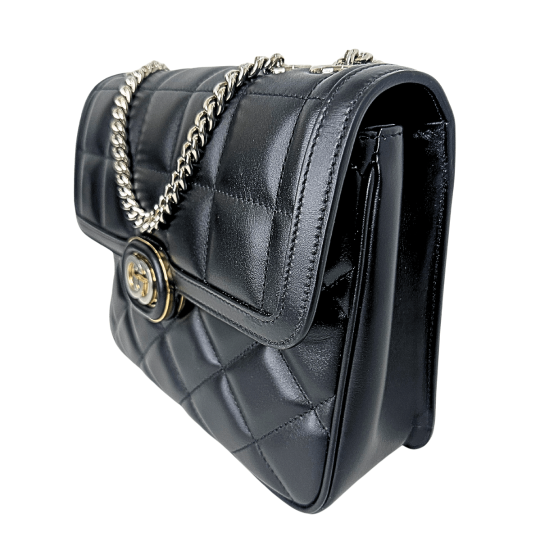 Gucci Interlocking G Small Quilted Leather Deco Bag