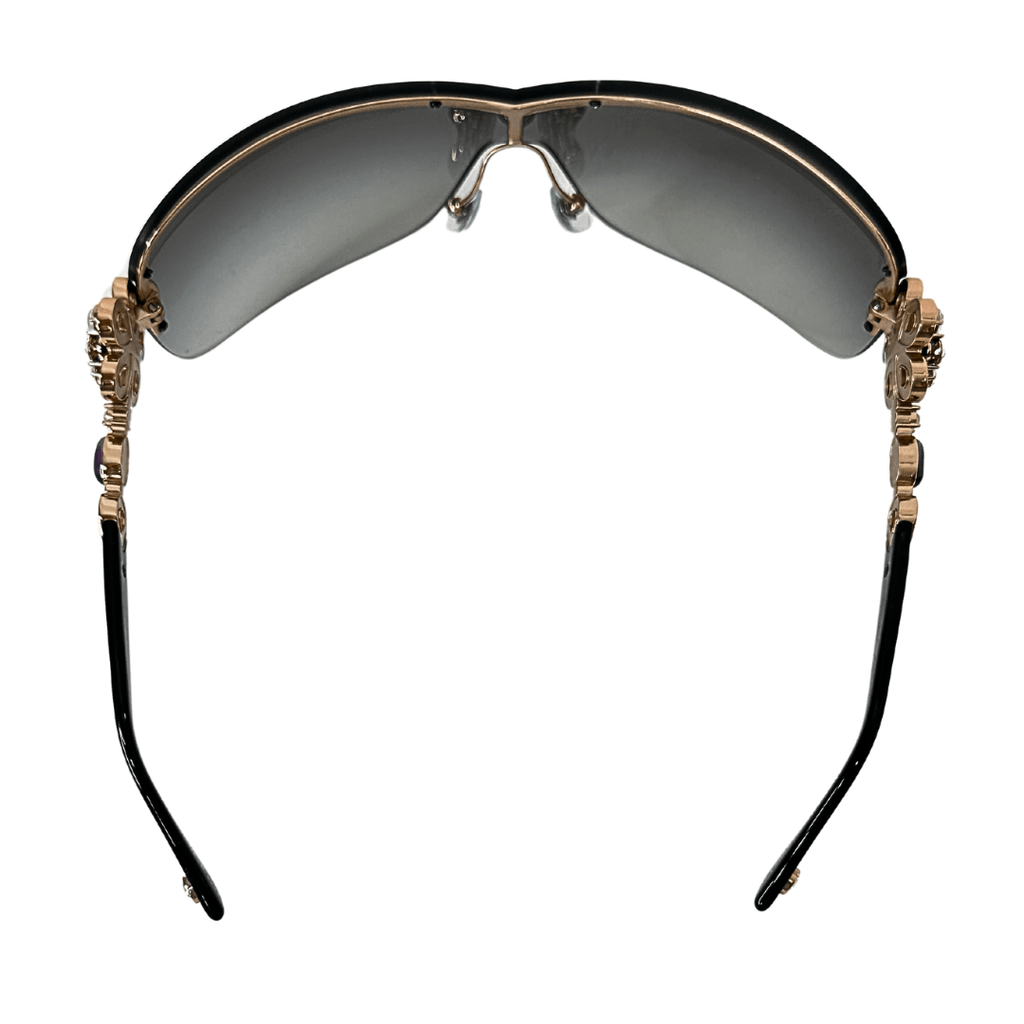 Blvgari Rose Gold Crystal Flower Sunglasses