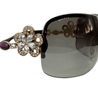 Blvgari Rose Gold Crystal Flower Sunglasses