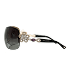 Blvgari Rose Gold Crystal Flower Sunglasses