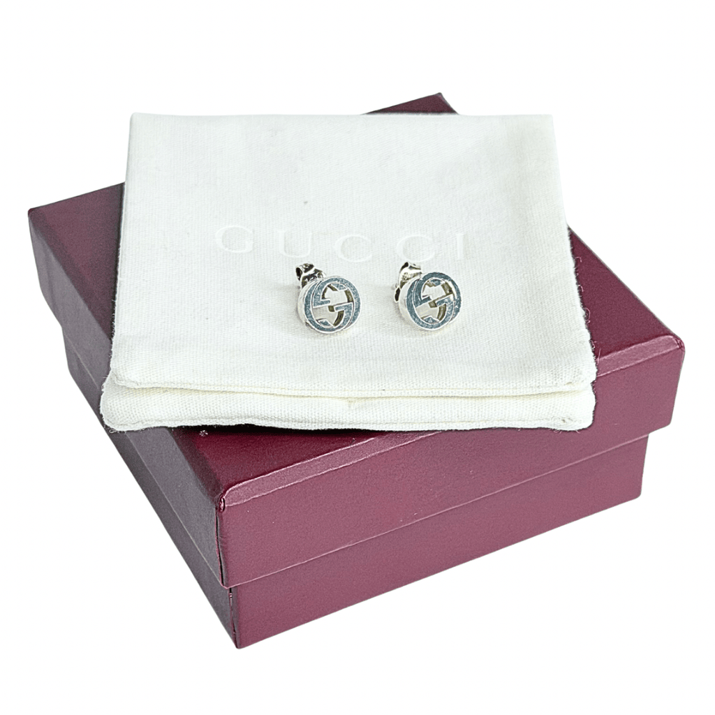 Gucci Interlocking G Sterling Post Earrings