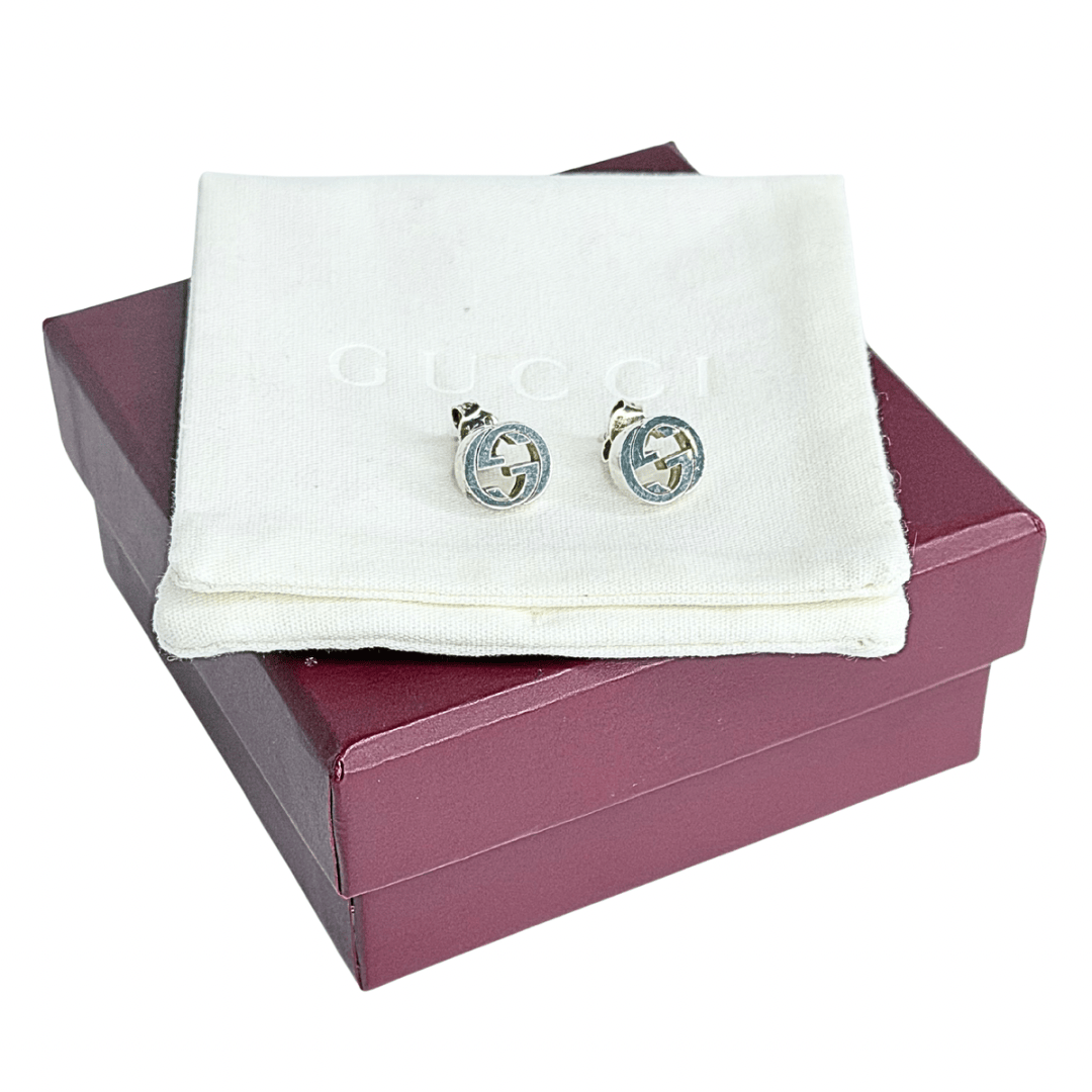 Gucci Interlocking G Sterling Post Earrings