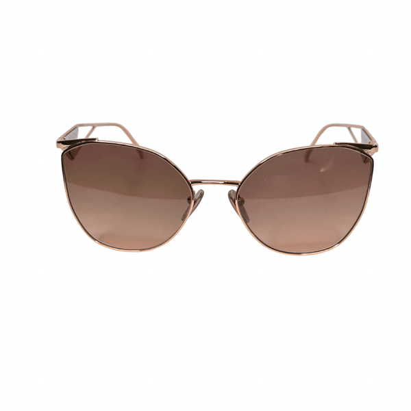Prada Rose Gold Frame Cat Eye Sunglasses