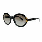 Prada Black Tortoise Oval Sunglasses