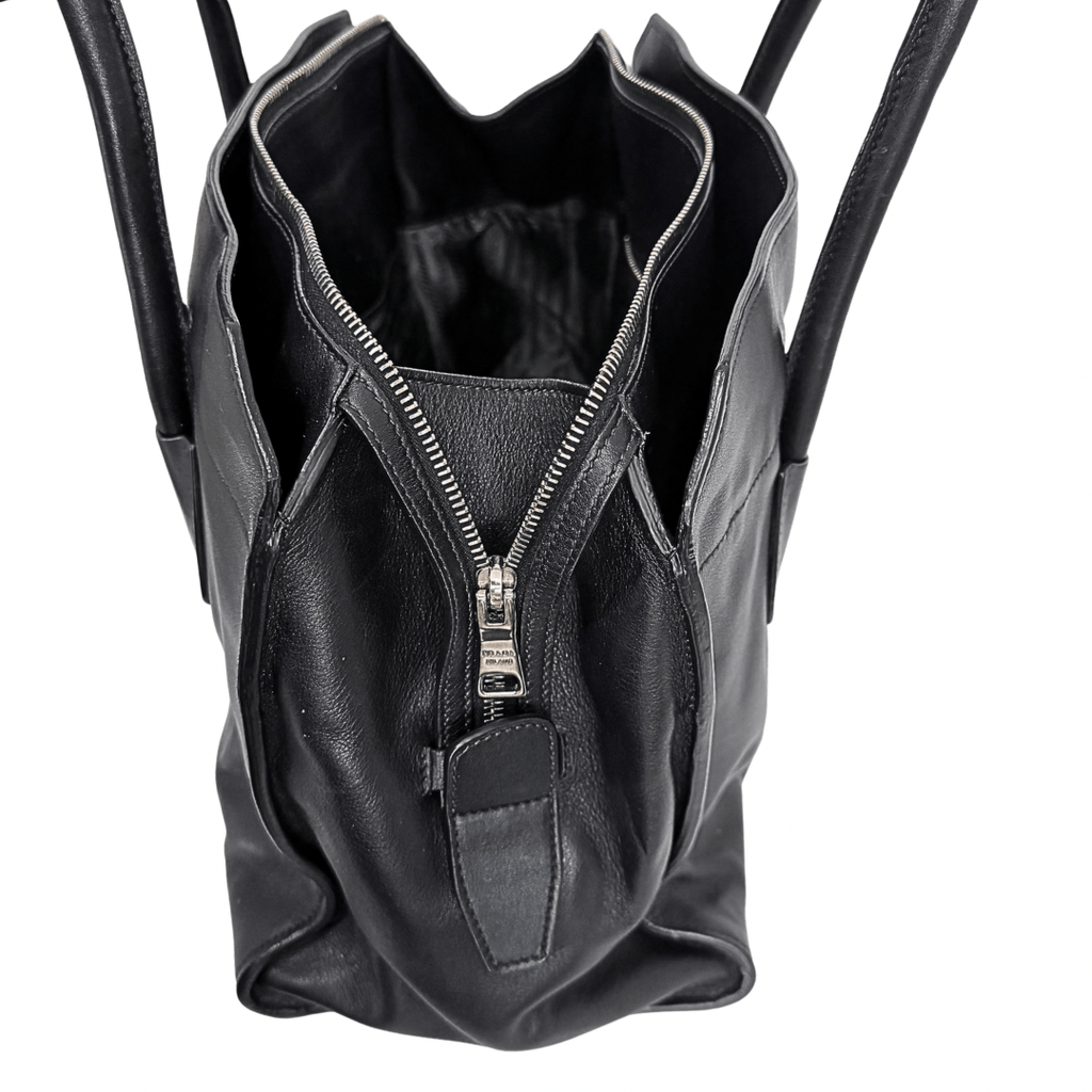 Prada Glacé Calf Leather Twin Pocket Bag w/ Strap