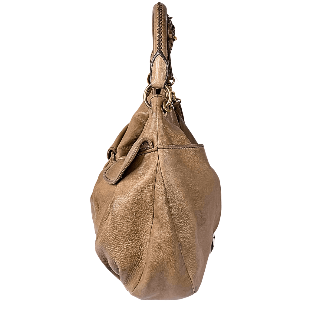 Miu Miu Turnlock Leather Hobo Bag