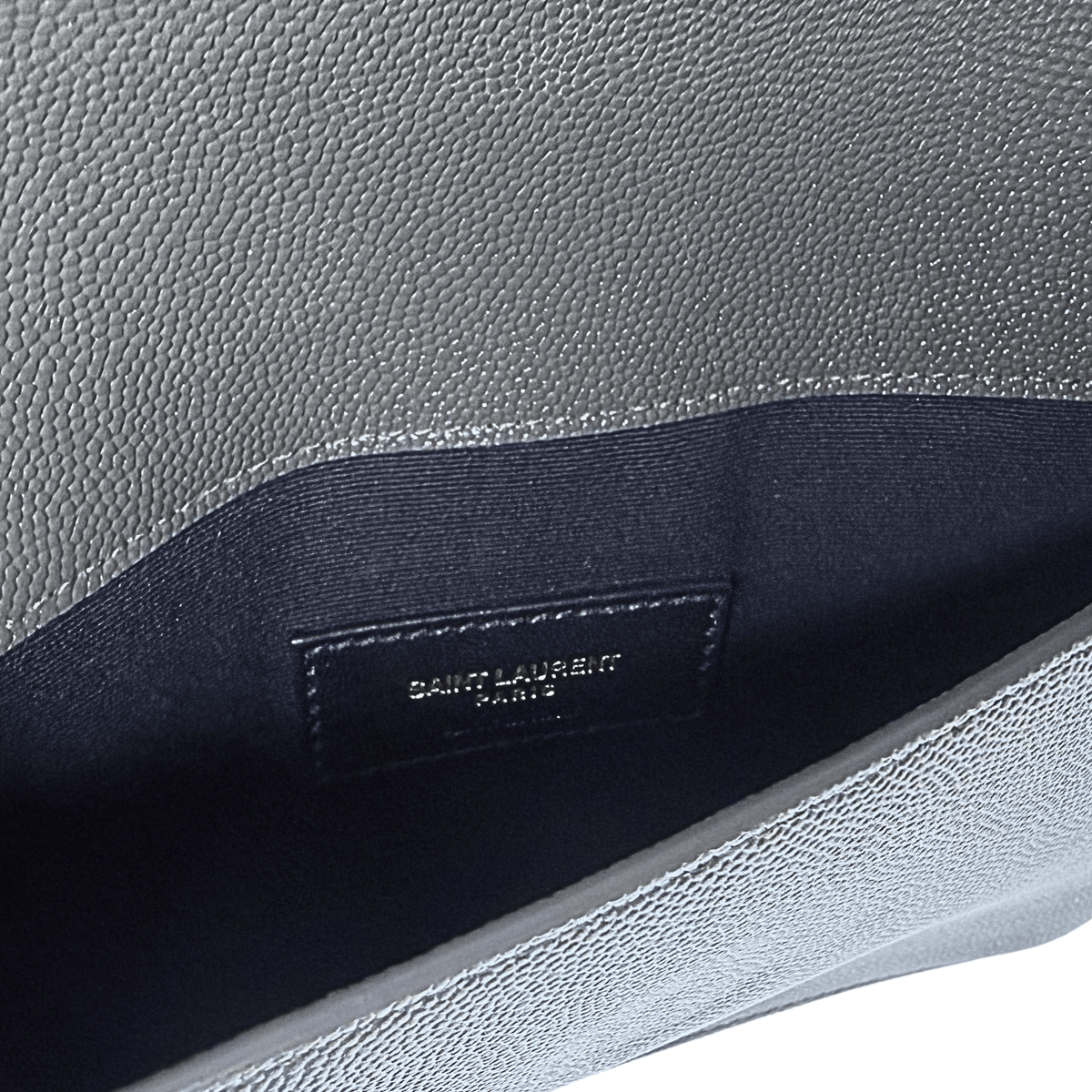 Saint Laurent Uptown Pouch Clutch Gray