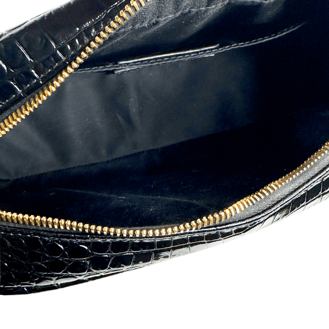 Saint Laurent Monogram Croc Embossed Lou Camera Bag