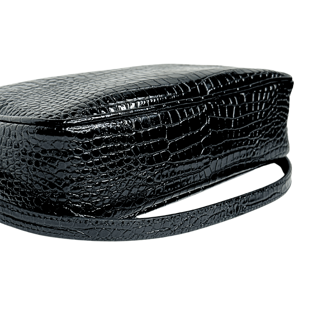 Saint Laurent Monogram Croc Embossed Lou Camera Bag