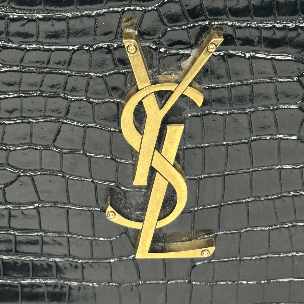 Saint Laurent Monogram Croc Embossed Lou Camera Bag