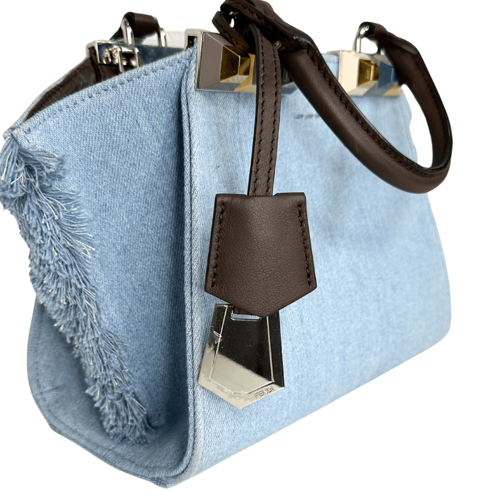 Fendi Mini 3Jours Denim Tote