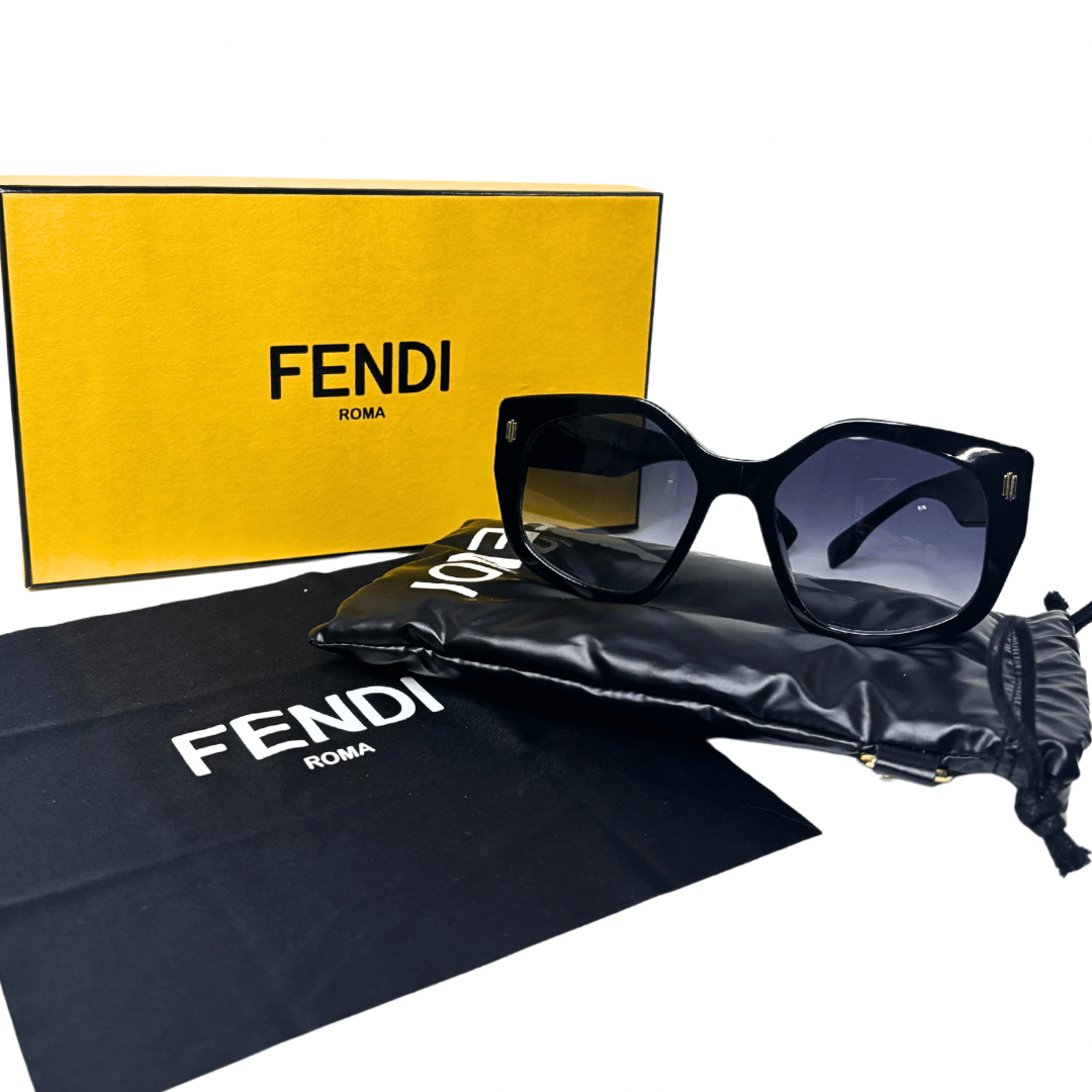 Fendi Black Geometric Sunglasses