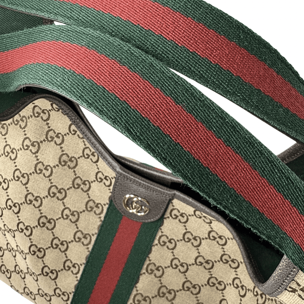 GG Monogram Web Large Giglio Tote