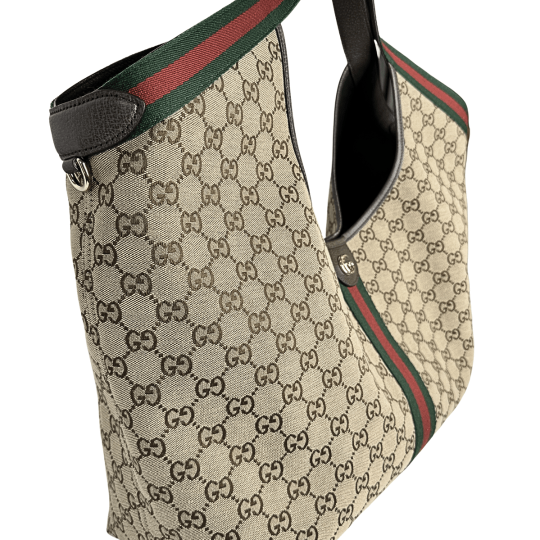 GG Monogram Web Large Giglio Tote
