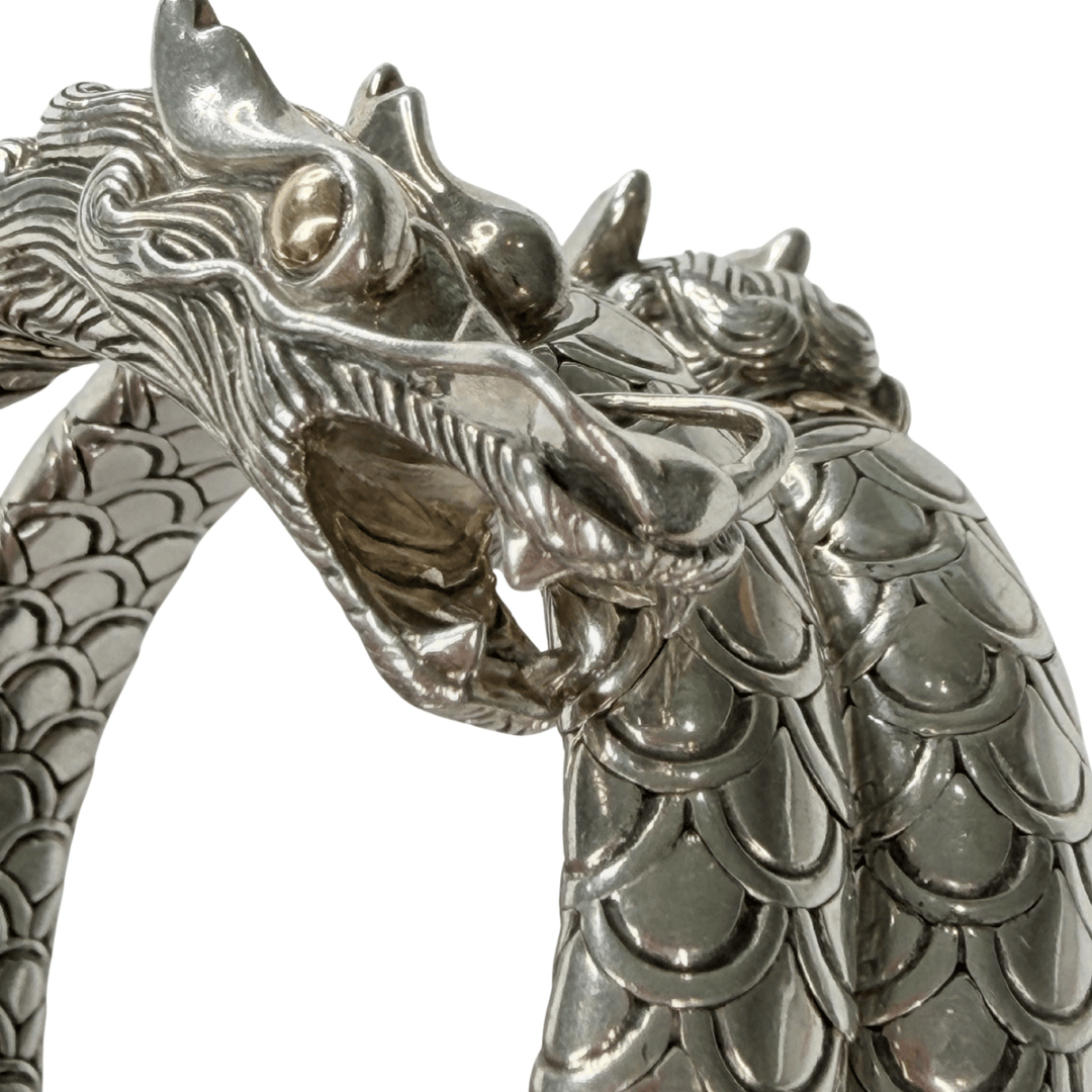 John Hardy Two-Tone Dragon Double Coil Wrap Bracelet