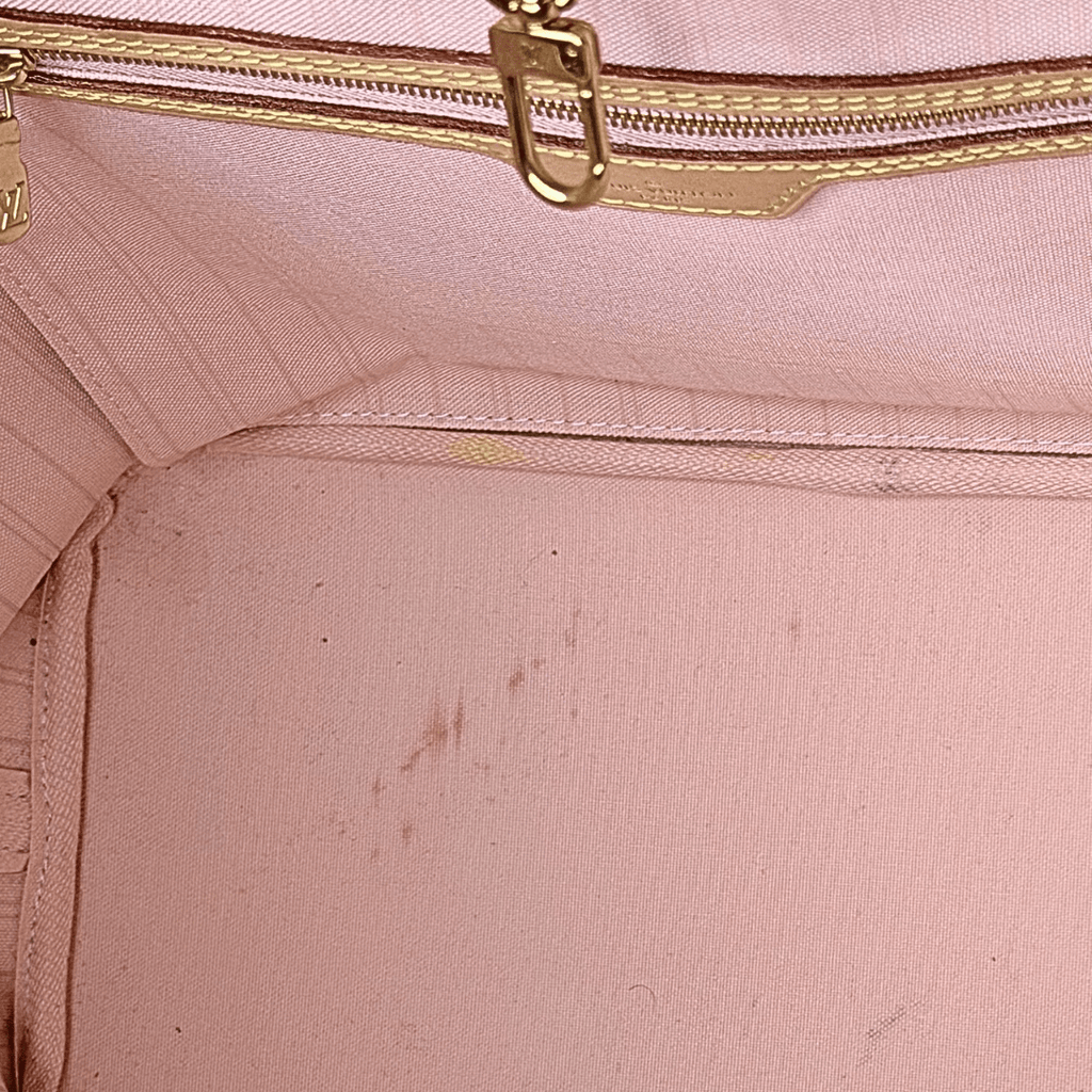 Louis Vuitton Damier Azur Neverfull and Pouch MM Rose
