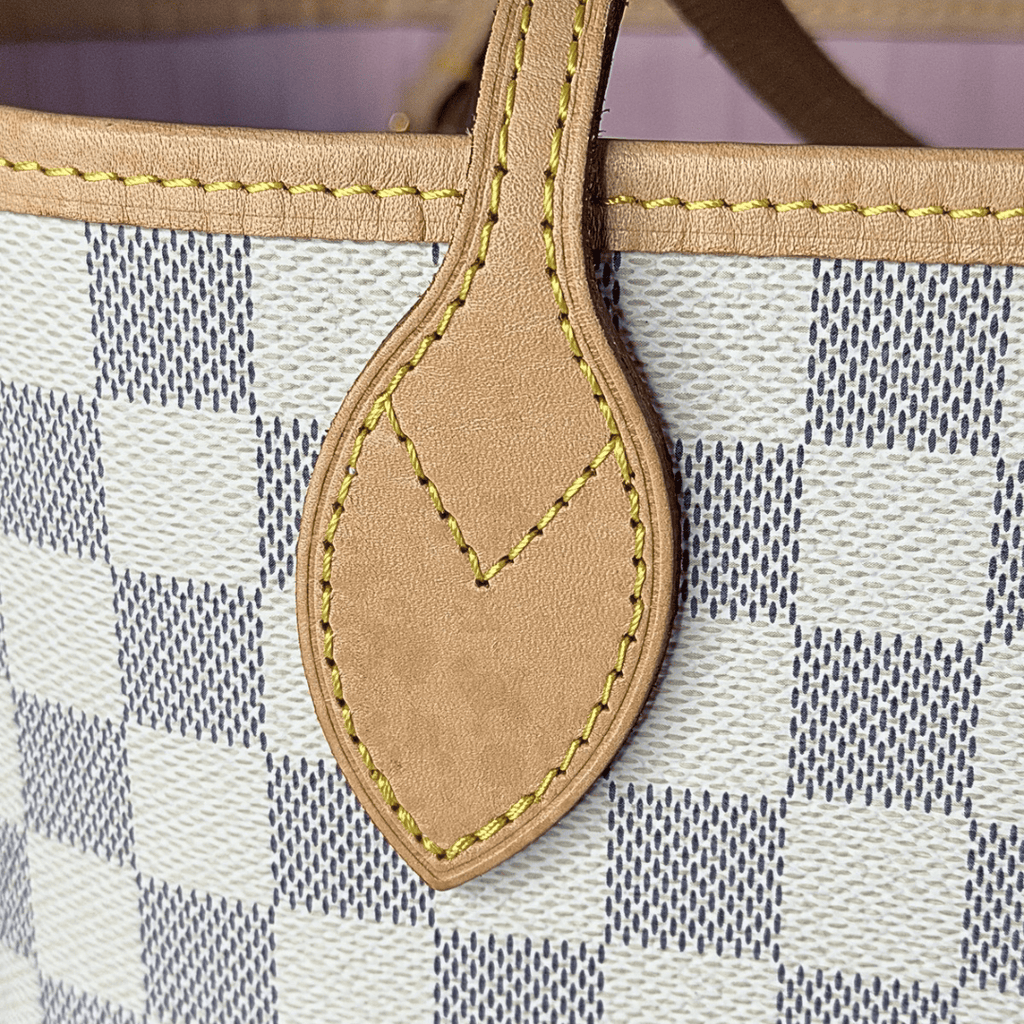 Louis Vuitton Damier Azur Neverfull and Pouch MM Rose