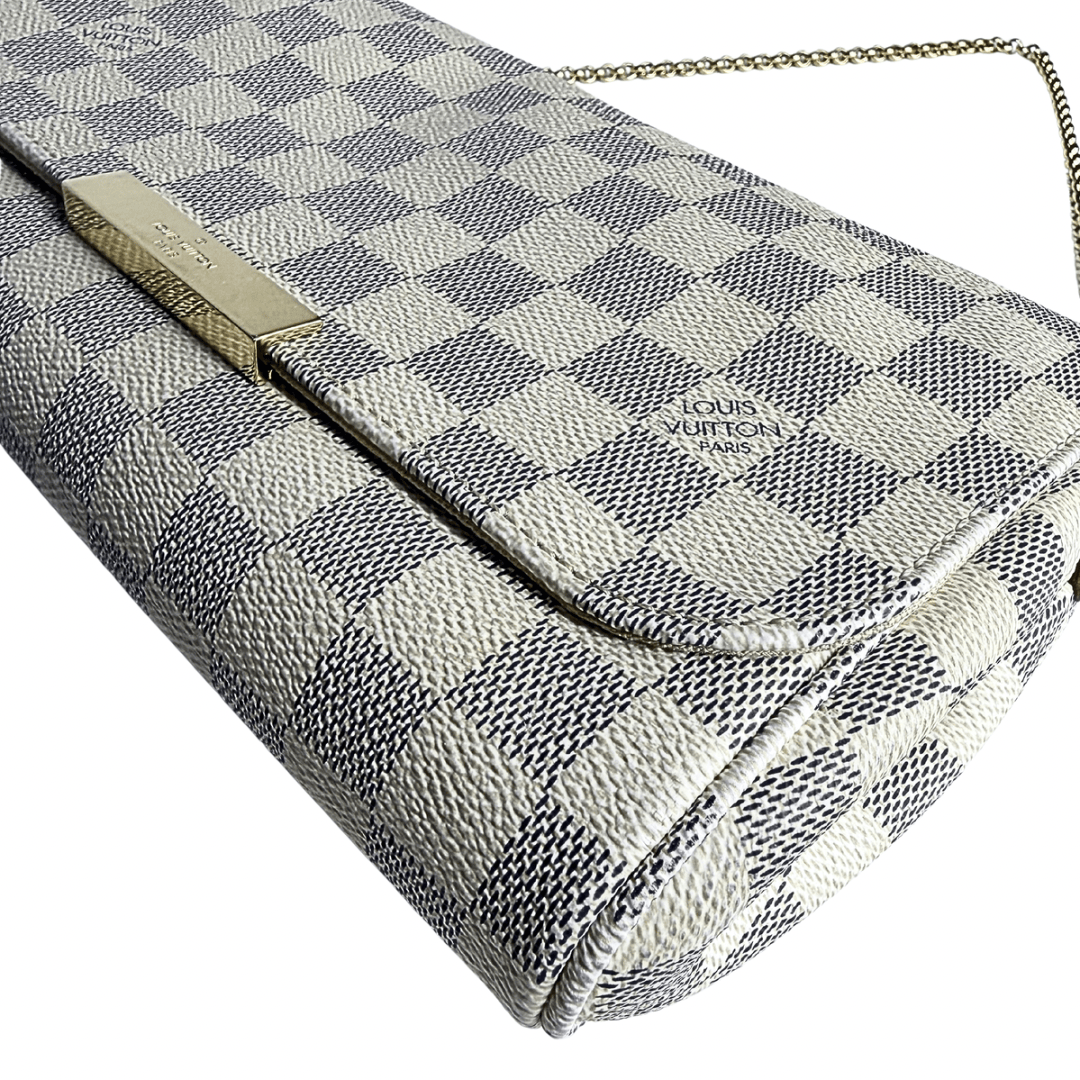 Louis Vuitton Damier Azur Favorite MM Bag w/ Strap