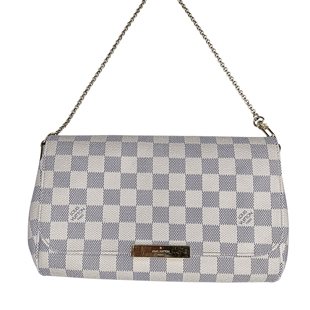 Louis Vuitton Damier Azur Favorite MM Bag w/ Strap