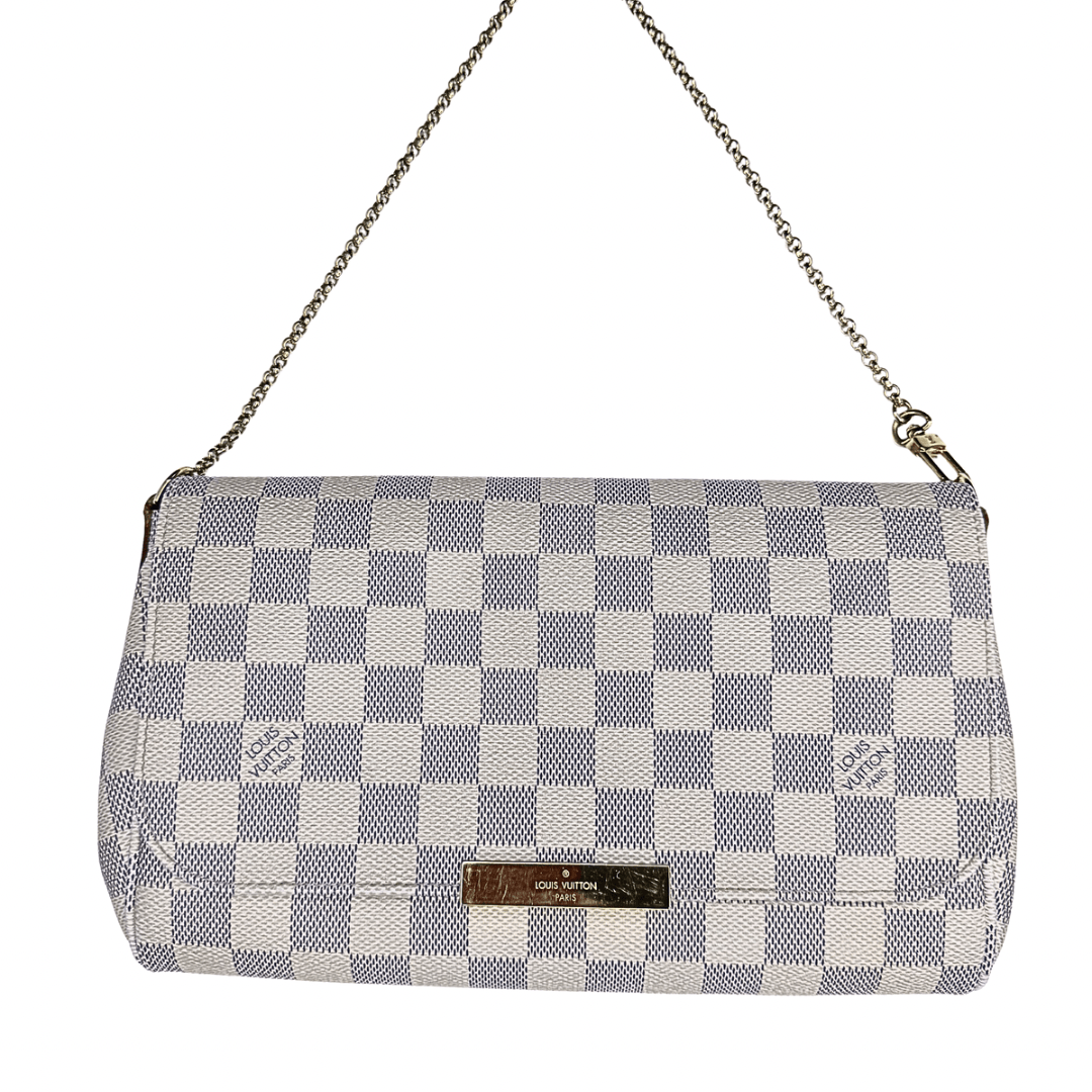 Louis Vuitton Damier Azur Favorite MM Bag w/ Strap