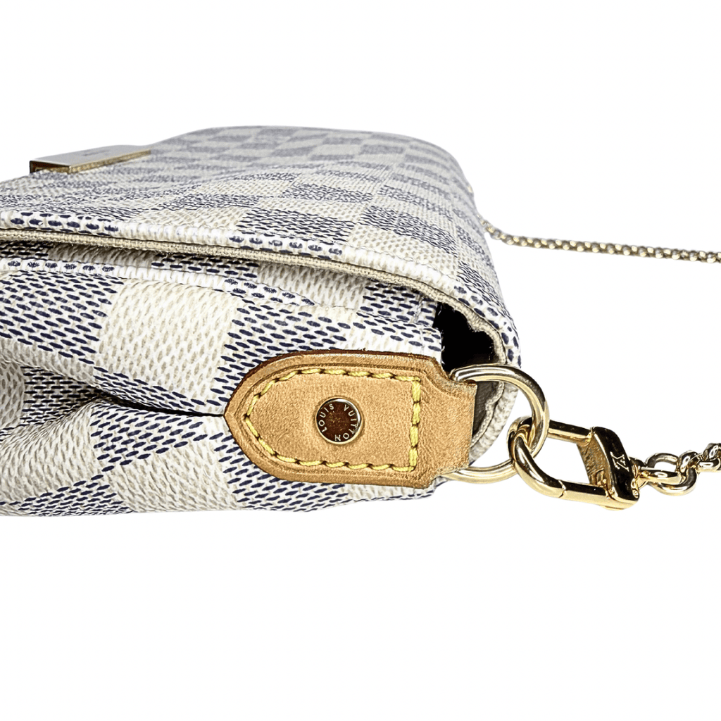 Louis Vuitton Damier Azur Favorite MM Bag w/ Strap