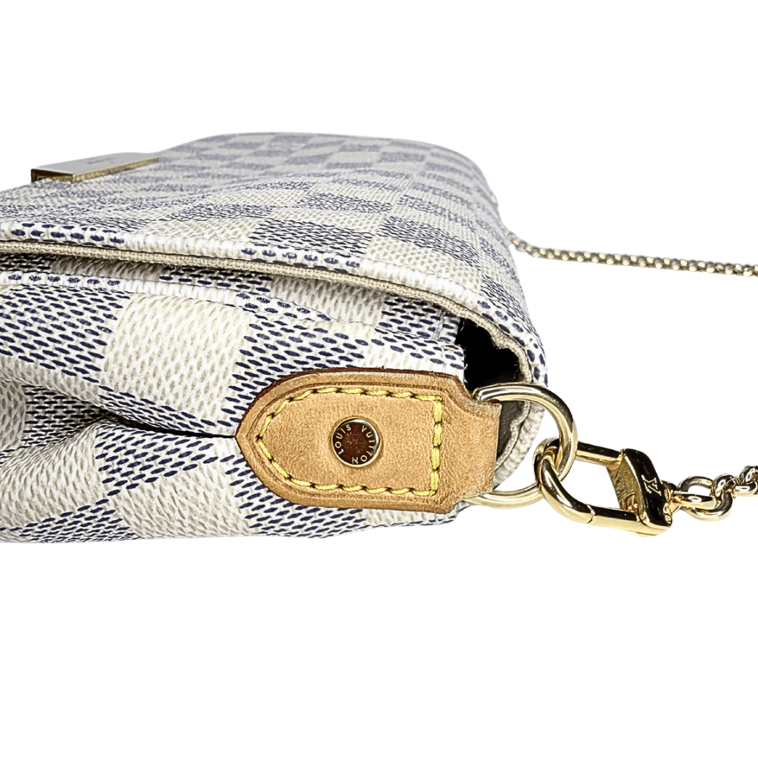 Louis Vuitton Damier Azur Favorite MM Bag w/ Strap