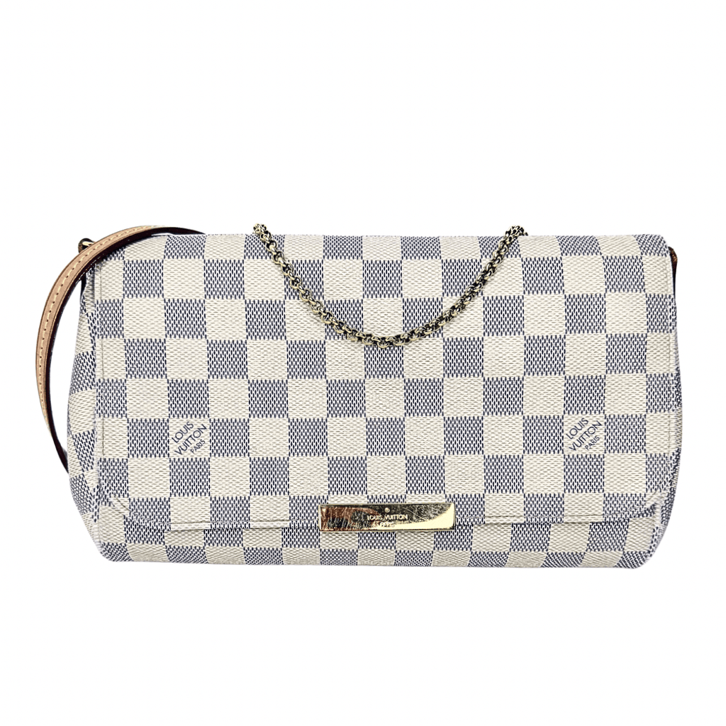 Louis Vuitton Damier Azur Favorite MM Bag w/ Strap