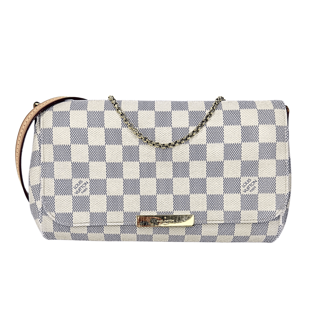 Louis Vuitton Damier Azur Favorite MM Bag w/ Strap
