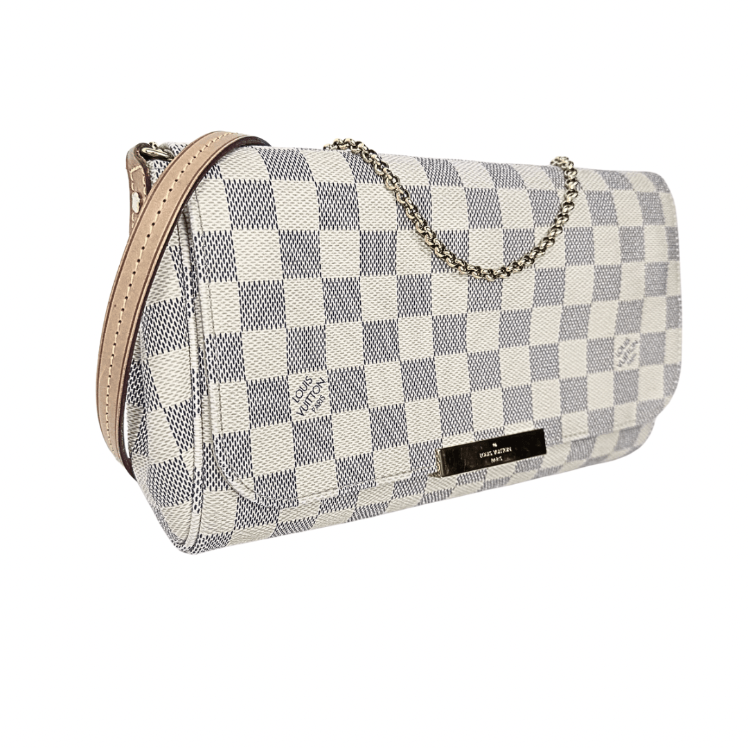 Louis Vuitton Damier Azur Favorite MM Bag w/ Strap