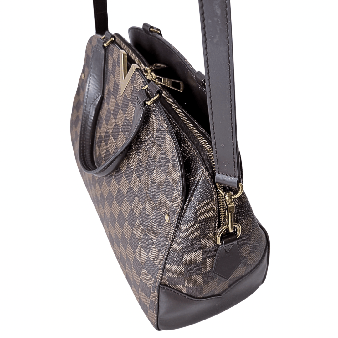 Louis Vuitton Damier Ebene Kensington Bowler Bag w/Strap