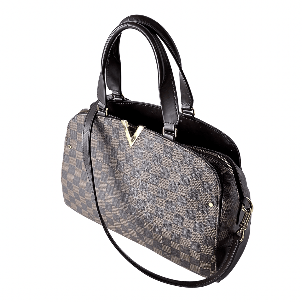 Louis Vuitton Damier Ebene Kensington Bowler Bag w/Strap