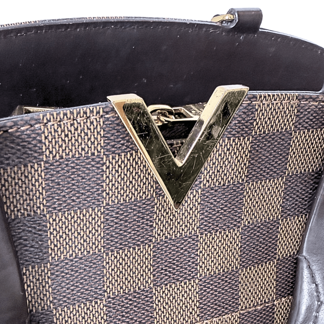 Louis Vuitton Damier Ebene Kensington Bowler Bag w/Strap