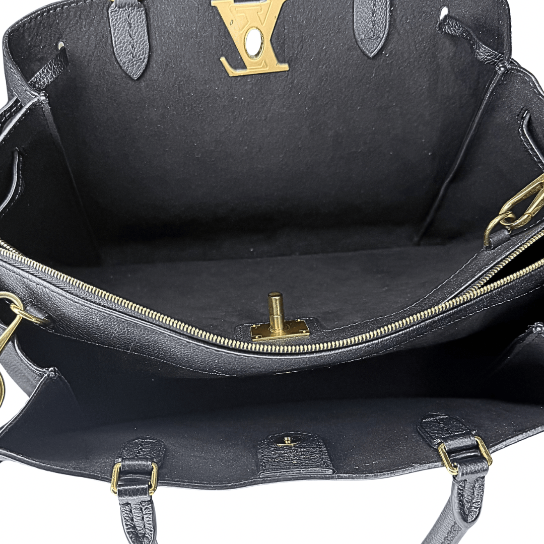 Louis Vuitton Black Leather LockMeTo Bag