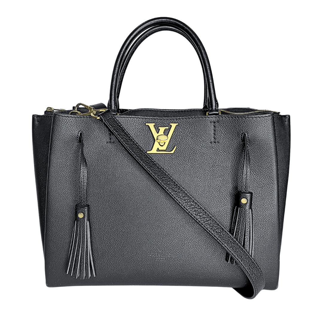 Louis Vuitton Black Leather LockMeTo Bag