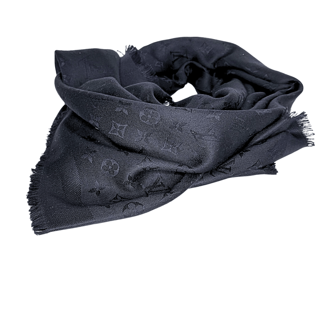 Louis Vuitton Black Monogram Classic Shawl