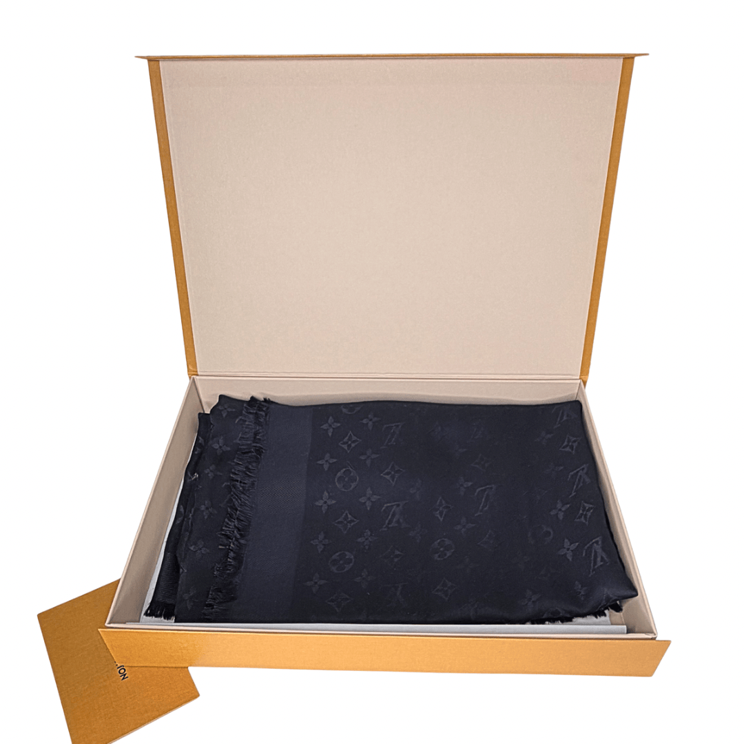 Louis Vuitton Black Monogram Classic Shawl