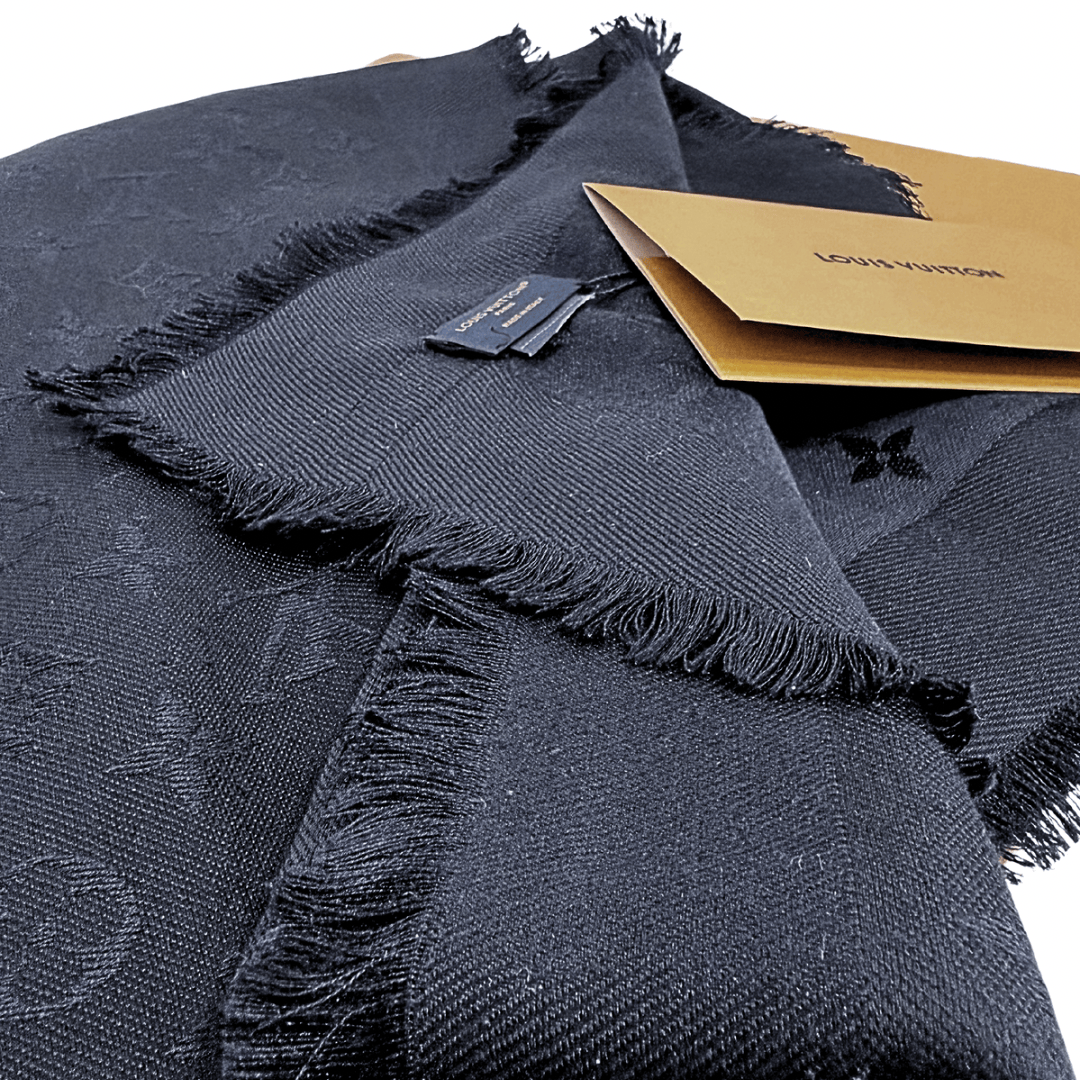 Louis Vuitton Black Monogram Classic Shawl