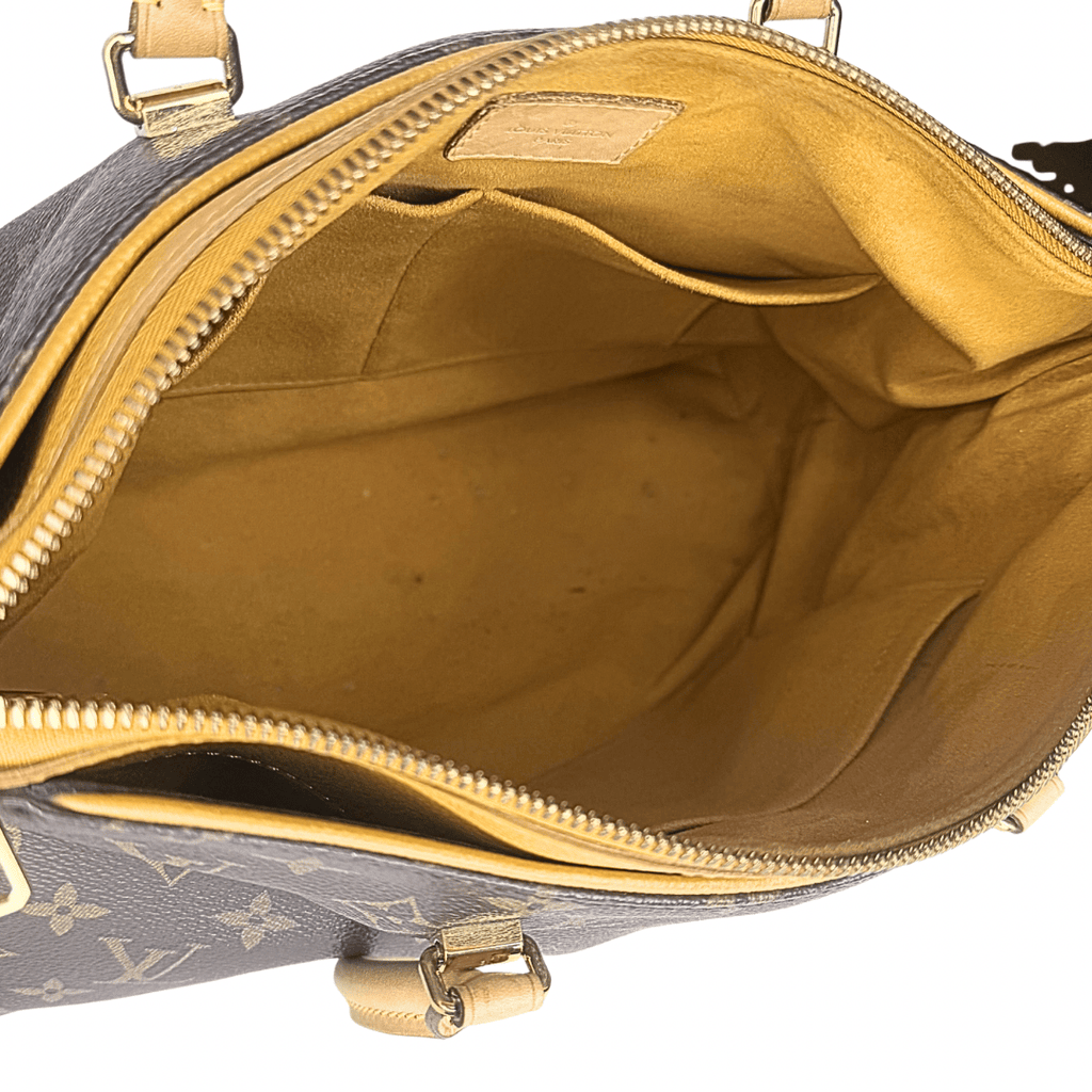 Louis Vuitton Saffron Monogram Canvas Pallas Bag w/ Strap